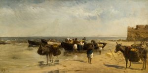 Barcos de frutas en el Mediterráneo de Richard Beavis